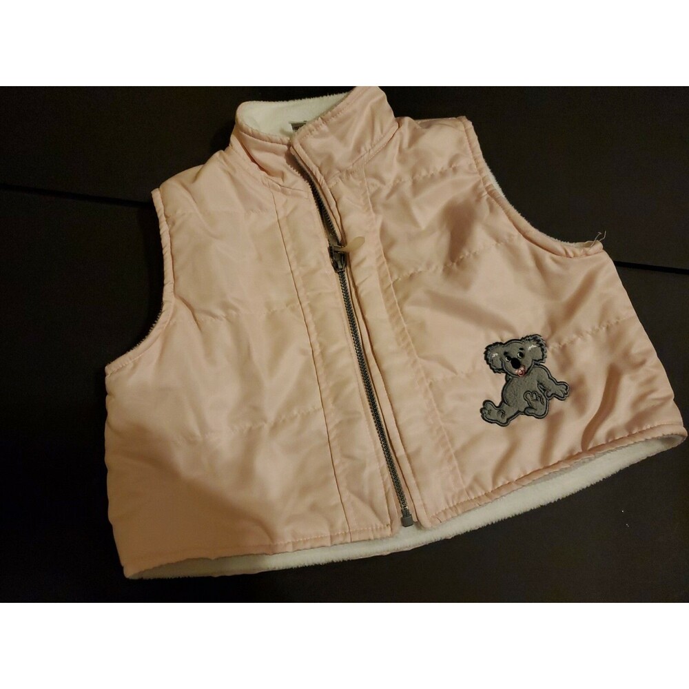 Girl's Purely Australian pink vest size 2 Bear